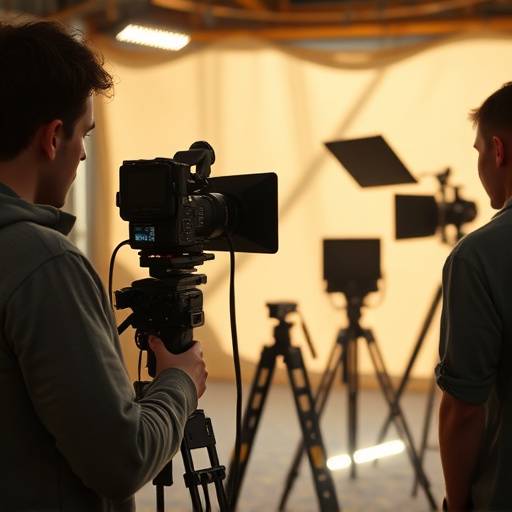 Scene from an independent film shoot